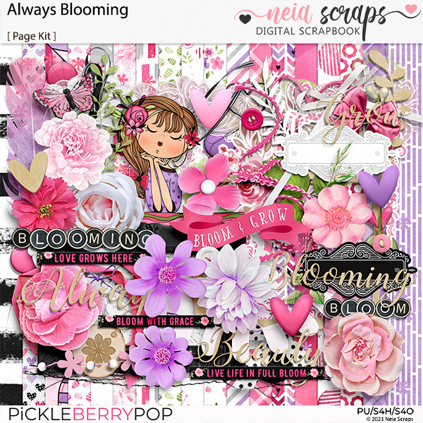 Always Blooming - Page Kit - by Neia Scraps 