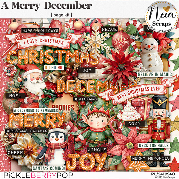 A Merry December - Page Kit - by Neia Scraps