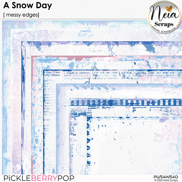 A Snow Day - Messy Edges - by Neia Scraps 