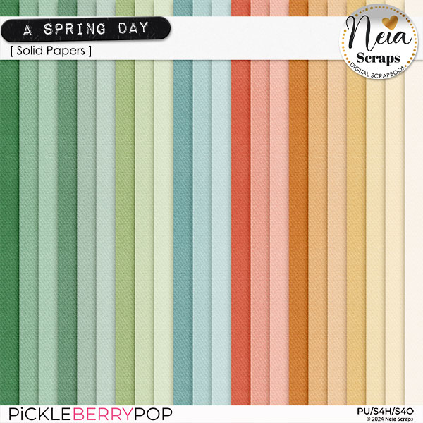 A Spring Day - Solid Papers - by Neia Scraps