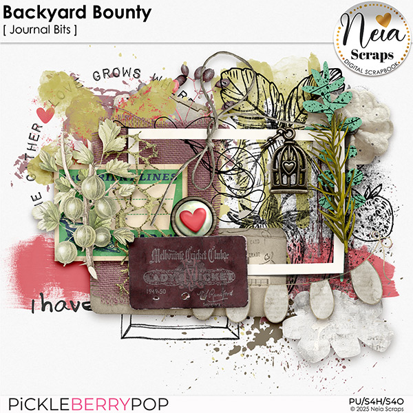 Backyard Bounty - Journal Bits - by Neia Scraps