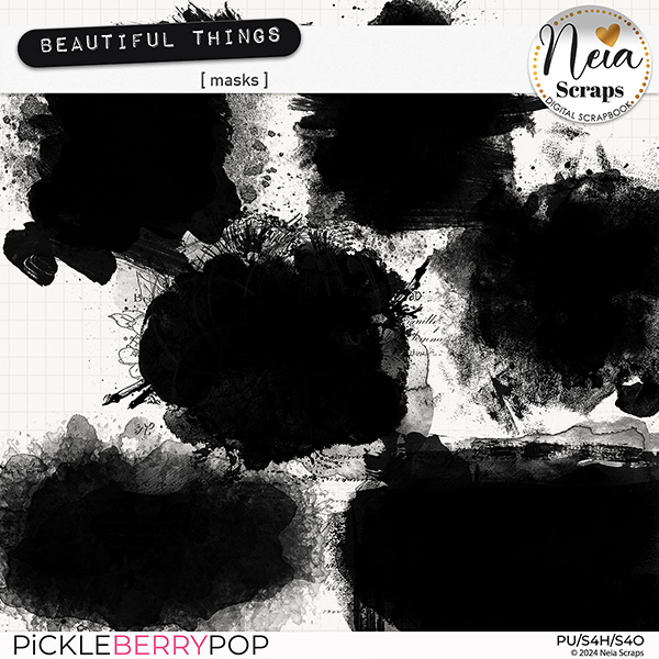 Beautiful Things -  Masks - by Neia Scraps