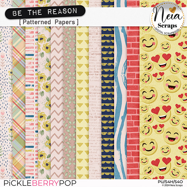 Be The Reason - Patterned Papers - by Neia Scraps