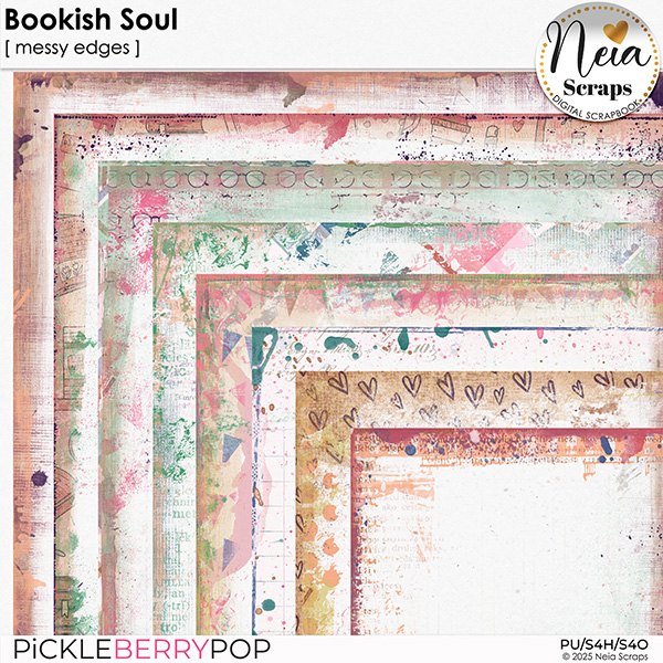 Bookish Soul - Messy Edges - by Neia Scraps