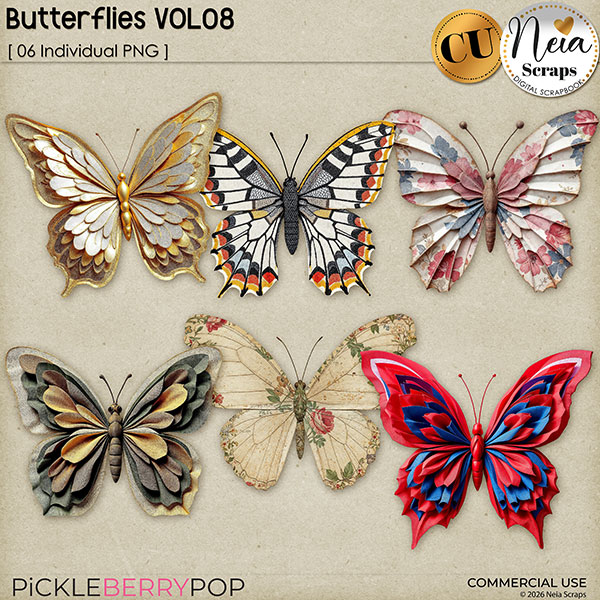 Butterflies VOL8 - CU - by Neia Scraps