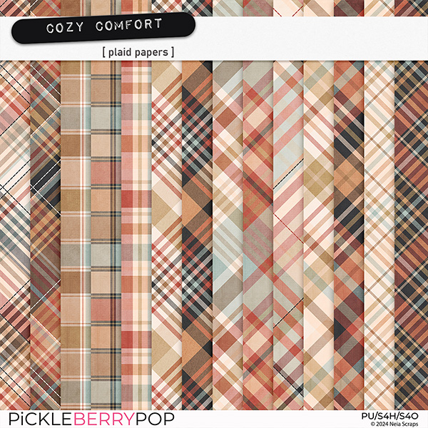 Cozy Comfort - Plaid Papers - by Neia Scraps