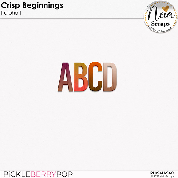 Crisp Beginnings - Alpha - by Neia Scraps