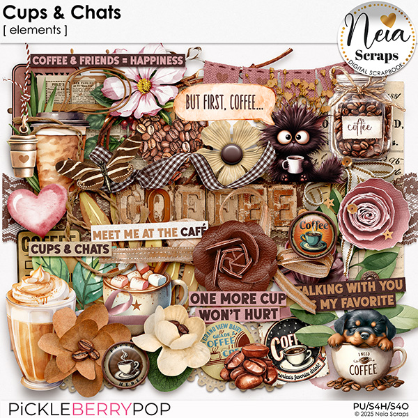 Cups & Chats - Elements - by Neia Scraps