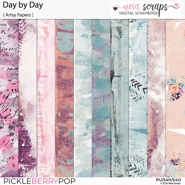 Day by Day - Artsy Papers - by Neia Scraps