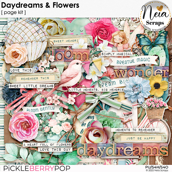 Daydreams & Flowers - Page Kit - by Neia Scraps