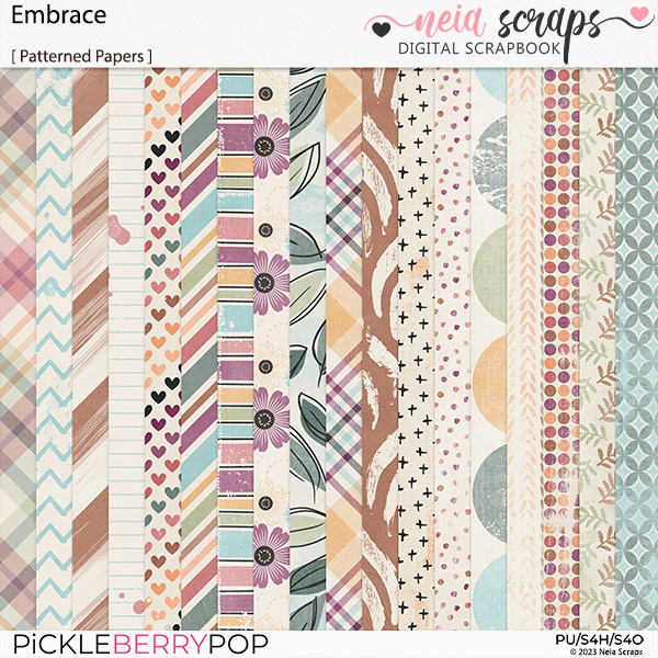 Embrace - Patterned Papers - by Neia Scraps