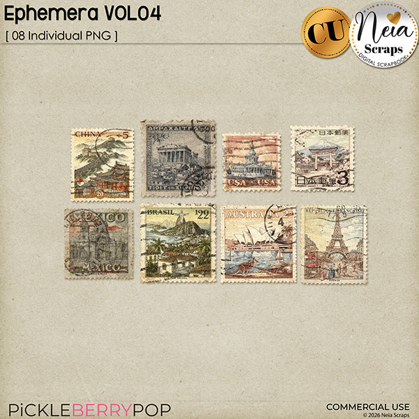 Ephemera VOL 04 - CU - by Neia Scraps