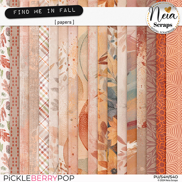 Find Me In Fall - Papers by Neia Scraps