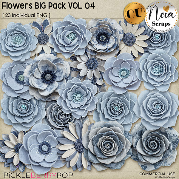 Flowers BIG Pack VOL04 - CU - by Neia Scraps
