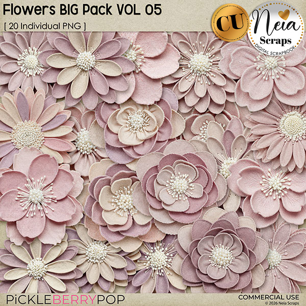 Flowers BIG Pack VOL05 - CU - by Neia Scraps