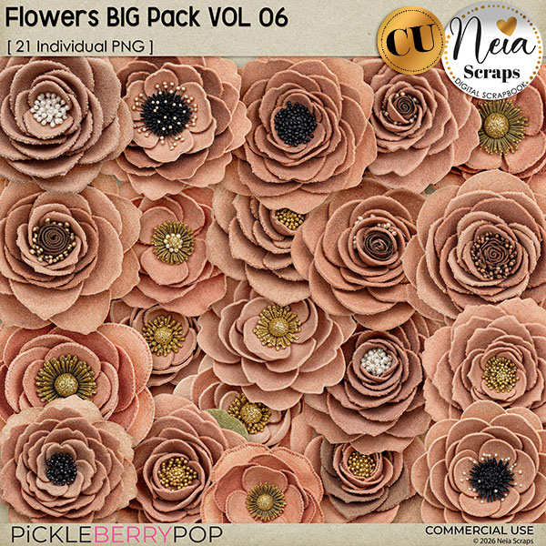 Flowers BIG Pack VOL06 - CU - by Neia Scraps 