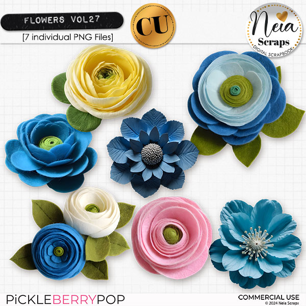 Flowers VOL27 - CU - by Neia Scraps