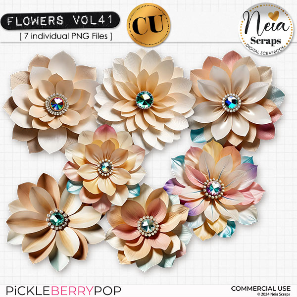 Flowers VOL41 - CU - by Neia Scraps