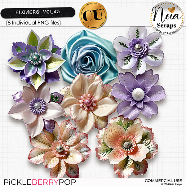 Flowers VOL45 - CU - by Neia Scraps