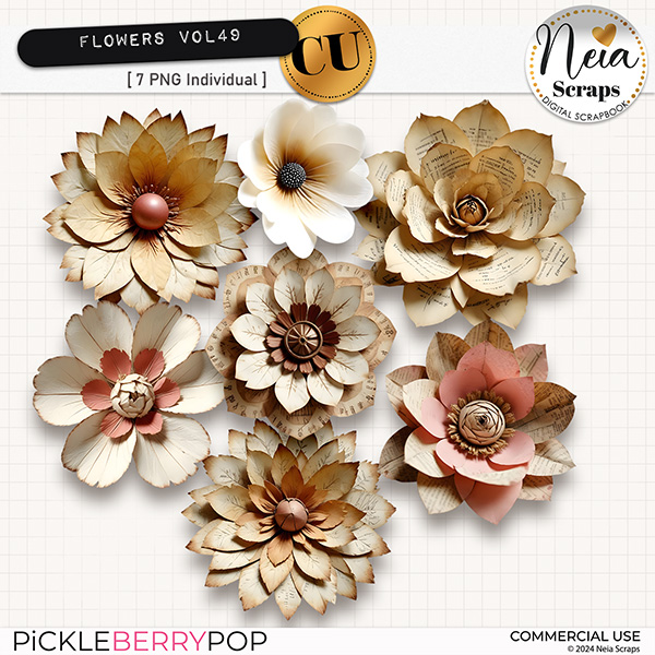 Flowers VOL49 - CU - by Neia Scraps