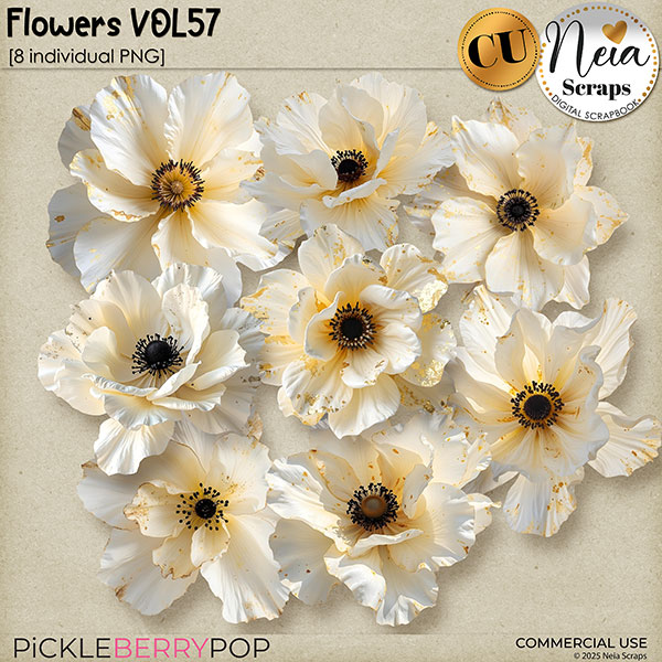 Flowers VOL57 - CU - by Neia Scraps