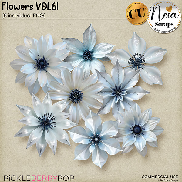 Flowers VOL61 - CU - by Neia Scraps