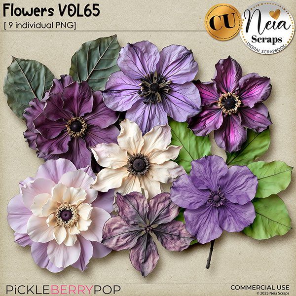 Flowers VOL65 - CU - by Neia Scraps 