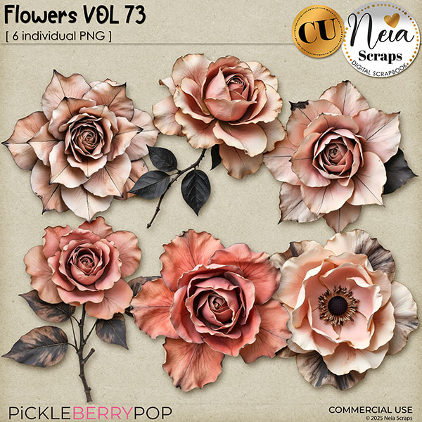 Flowers VOL73 - CU - by Neia Scraps