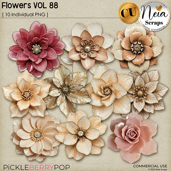 Flowers VOL88 - CU - by Neia Scraps