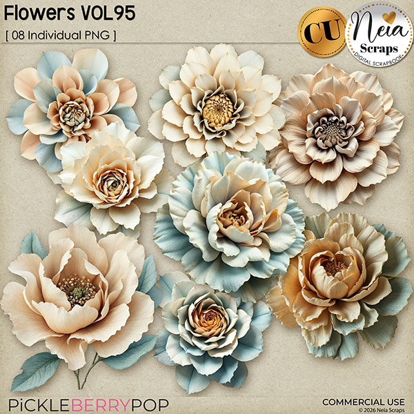 Flowers VOL95 - CU - by Neia Scraps