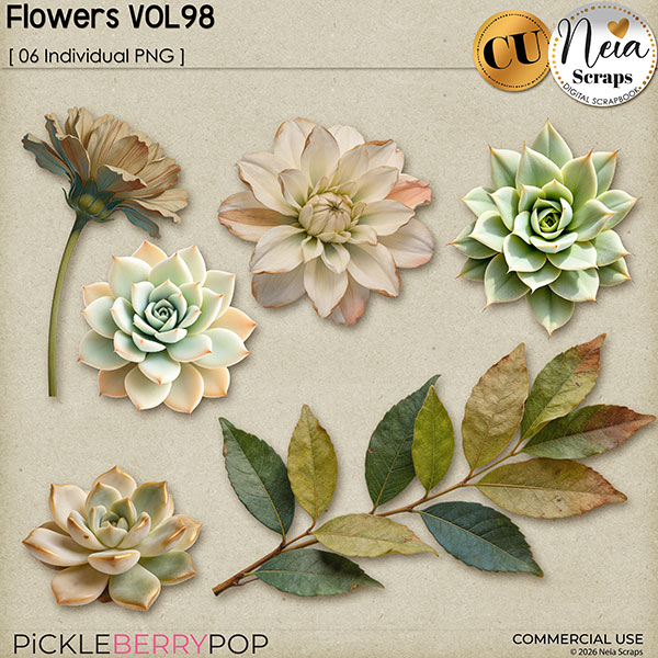 Flowers VOL98 - CU - by Neia Scraps