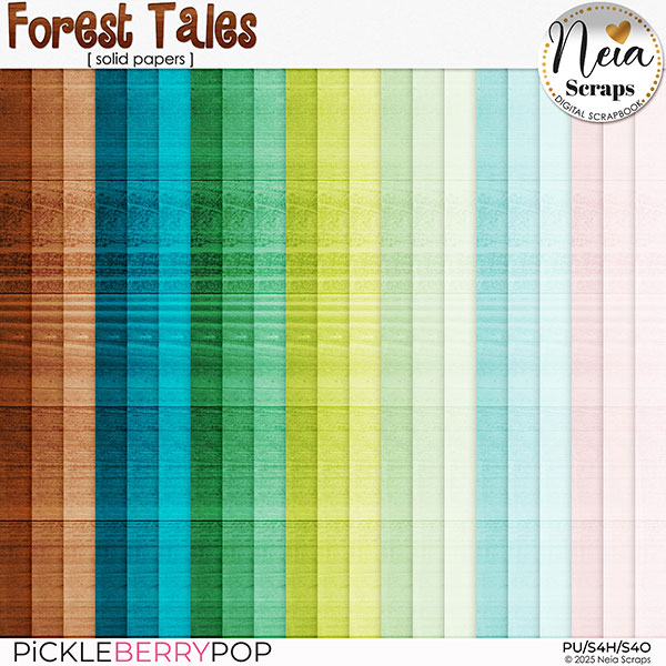 Forest Tales - Solid Papers - by Neia Scraps