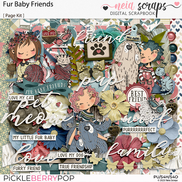 Fur Baby Friends - Page Kit - by Neia Scraps