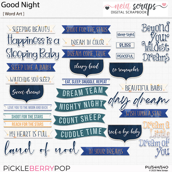 RECOLLECTIONS Baby Boy Girl Sleep Tight Sweet Dreams Bed Time Scrapbook  Stickers