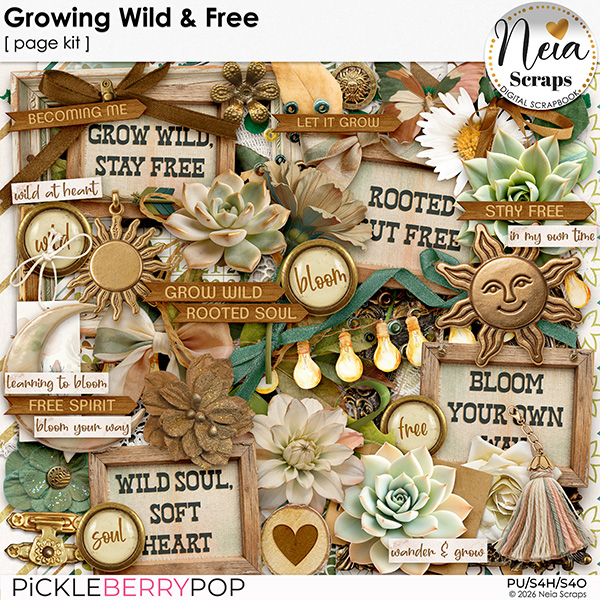 Growing Wild & Free - Page Kit - by Neia Scraps