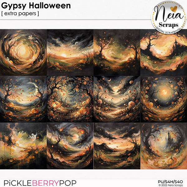 Gypsy Halloween - Extra Papers - by Neia Scraps