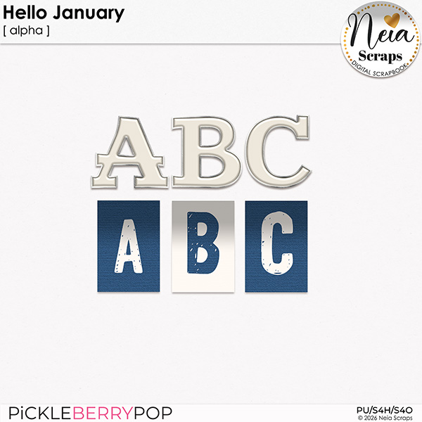 Hello January - Alpha - by Neia Scraps