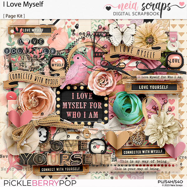 I Love Myself - Page Kit - by Neia Scraps