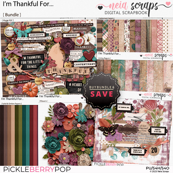 I'm Thankful For... - Bundle - by Neia Scraps 