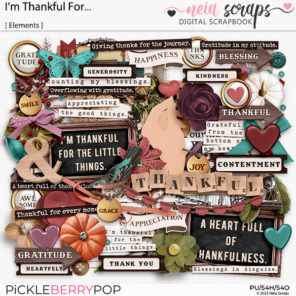 I'm Thankful For... - Elements - by Neia Scraps