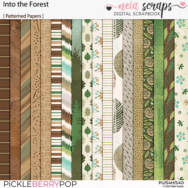 Into the Forest - Patterned Papers - by Neia Scraps