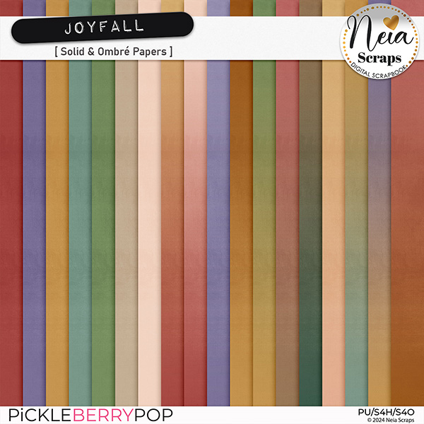 Joyfall - Solid & Ombré Papers - by Neia Scraps