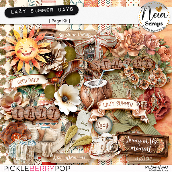 Lazy Summer Days - Page Kit - by Neia Scraps