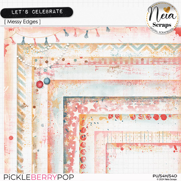 Let's Celebrate - Messy Edges - by Neia Scraps