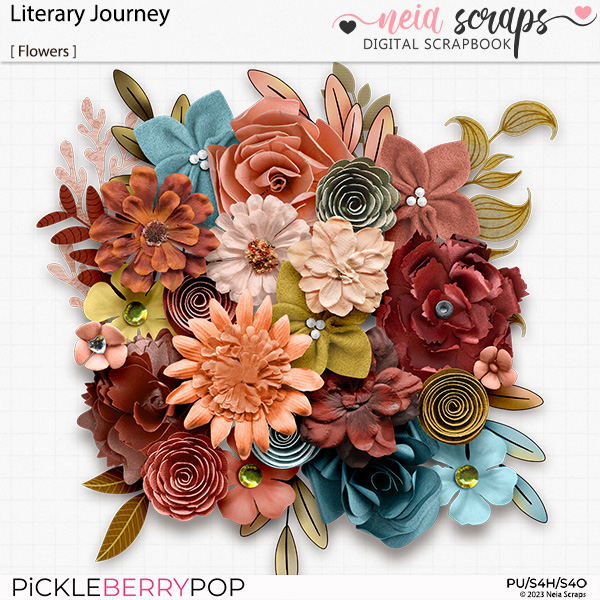 Literary Journey - Flowers - by Neia Scraps