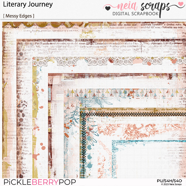 Literary Journey - Messy Edges - by Neia Scraps