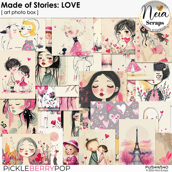 Made of Stories: LOVE - Art Photo Box - by Neia Scraps