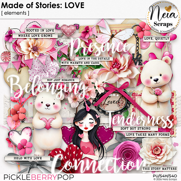Made of Stories: LOVE - Elements - by Neia Scraps