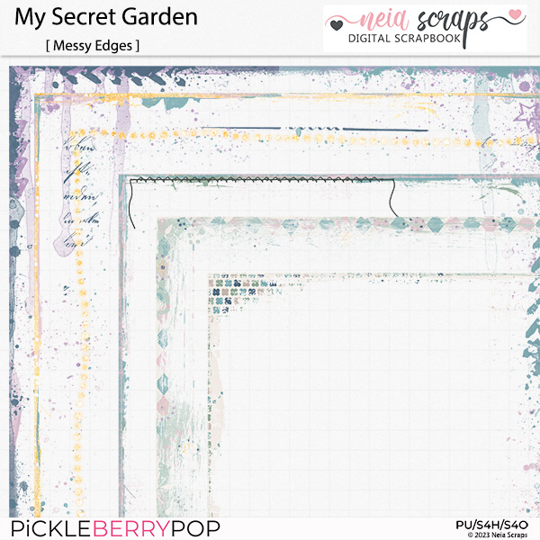 My Secret Garden - Messy Edges - by Neia Scraps