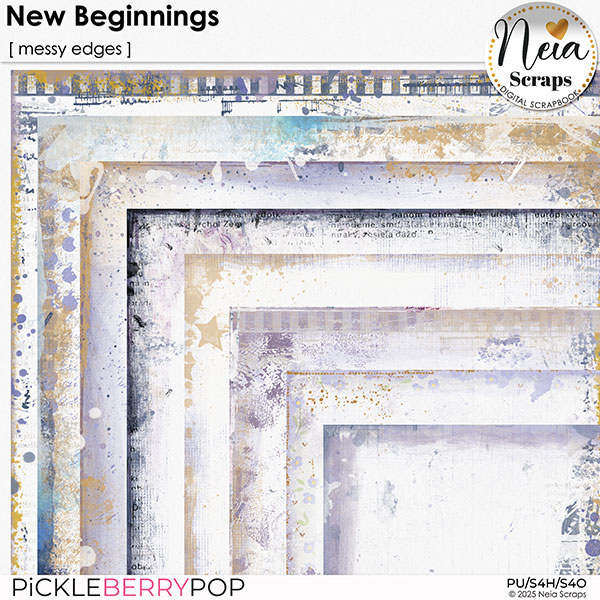 New Beginnings - Messy Edges - by Neia Scraps